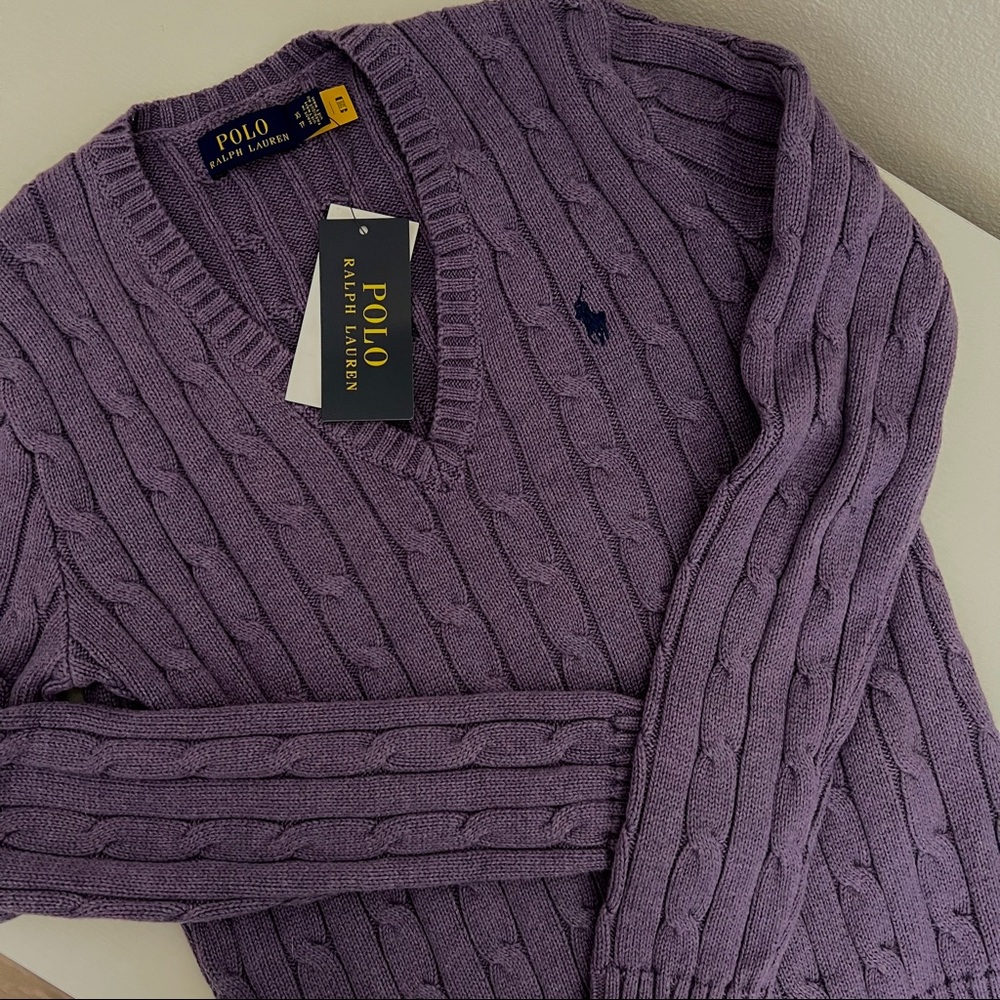 Polo Ralph Lauren Cable-Knit V Neck Sweater
